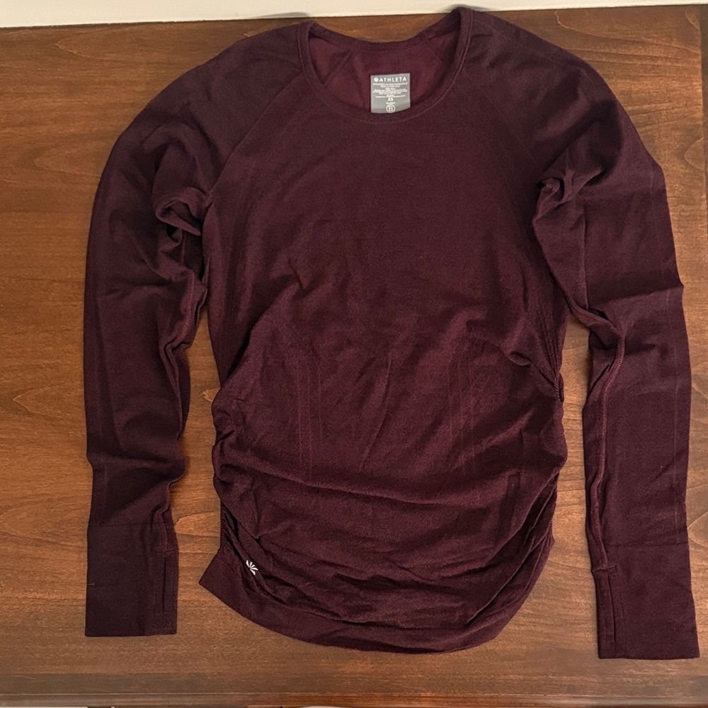 Athleta Burgundy Woman’s Long Sleeve Top